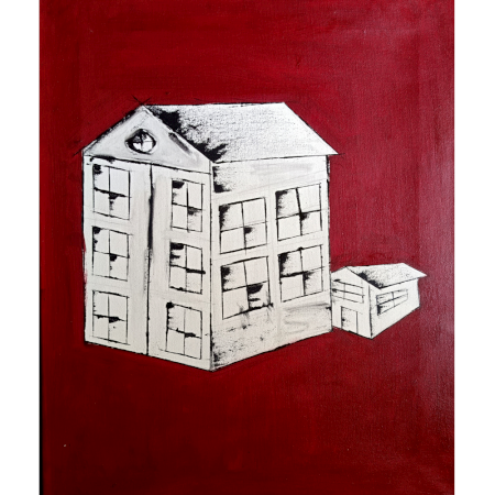 Cityscape â€“ Isolated Forms | Oil on Canvas by Artist B. Manikanta