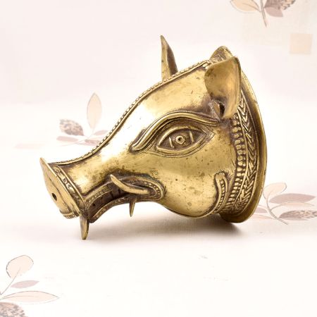 Handcrafted Finest Brass Lord Varaha Head for Wall Hanging