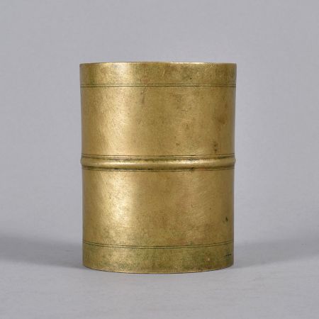 Vintage Handmade Brass Measurement Pot for Flower Decor
