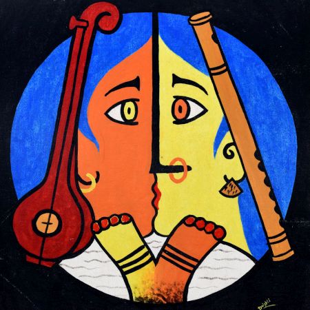 Harmony of Divine Faces Canvas on Board Painting