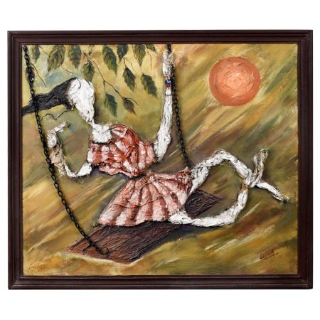 Swing of Freedom Canvas on Board Painting