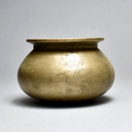 Handcrafted Vintage Brass Water Pot in Himachal Art for Rituals