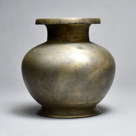 Handmade Vintage Finish Brass Water Pot from South India