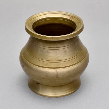Vintage Sturdy Brass Holy Water Pot in South Indian Art