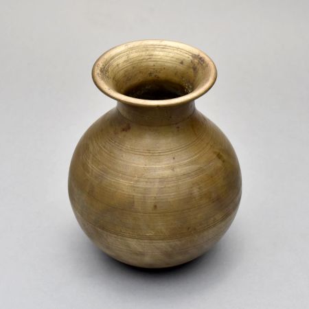 Vintage Handcrafted Brass Holy Water Pot for Hindu Rituals