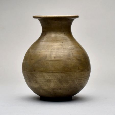 Vintage Handcrafted Brass Holy Water Pot for Hindu Rituals