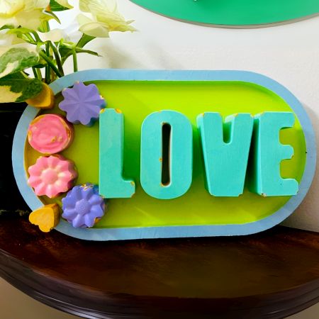Love Cemented Plate for Home Decor