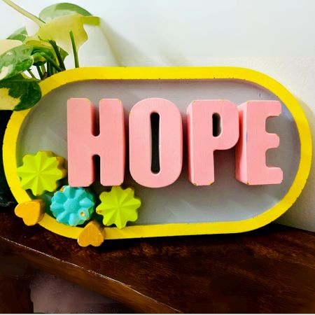 Hope Cemented Plate for Home Decor