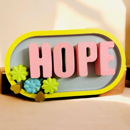 Hope Cemented Plate for Home Decor