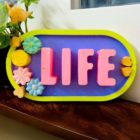 Life Cemented Plate for Home Decor