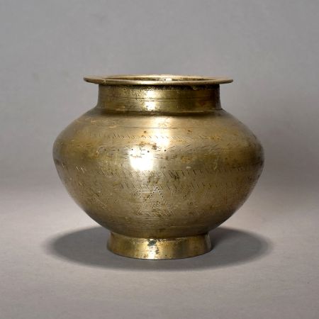 A Heavy Holy Water Pot With Beautiful Design From Gujarat