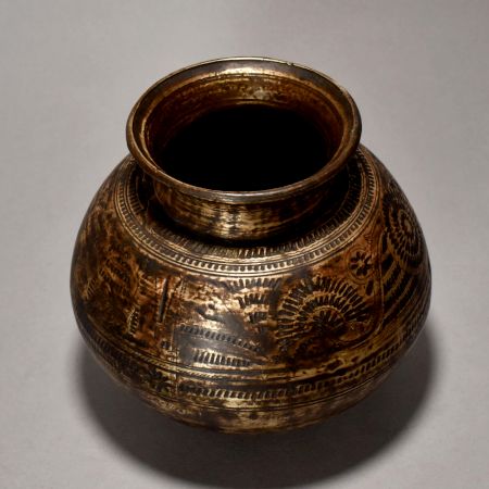 A Pure Brass Holy Water Pot From Odisha