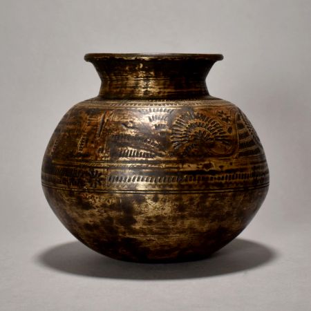 A Pure Brass Holy Water Pot From Odisha