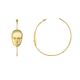 Nino Sepo's Hoop Earring 75mm Brass 18k Gold Plated