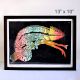 Chameleon Multicolor Woodcut Print on Paper by Artist Dimpana | 13 x 10 Inches