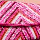 Pink Chevron Hand-Beaded Clutch Bag with Gold Chain Strap | Festive Party Sling