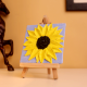 Mini 3D Sunflower Canvas with Textured Petals