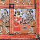 Traditional Bengal Pattachitra Painting on Cloth Depicting the Shiva Puran Story by Artist Sahajan Chitrakar