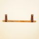 Rustic Wooden Towel Holder with Leather Strap Mount