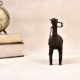 Handcrafted Vintage Brass Statue of Camel with Rider in Tribal Art