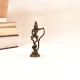 Vintage High-Quality Brass Lord Krishna Dancing on Cobra Statue