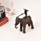Tribal Art Handcrafted Brass Elephant with Rider in Vintage Finish