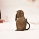 Vintage Handcrafted Tribal Brass Monkey Statue in Odisha Art