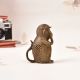 Vintage Handcrafted Tribal Brass Monkey Statue in Odisha Art
