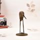 Vintage Finest Brass Crane Bird Statue in English Art for Decor