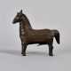 Dark Finish Handmade Tribal Brass Horse Statue in Bastar Art