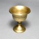 Handmade Brown Finish Bell Metal Holy Cup Stand for Prayer Room