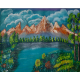 Majestic Mountain Landscape Acrylic on Canvas by Artist Gayatri Sharma | 27 x 21 inches