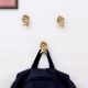 Golden Brass Rose Wall Hooks-3 Pieces