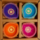 Handicraft Terracotta Washable Double Layer Diya for Home Decor Set of 4