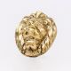 Golden Brass Lion Face Drawer Knob
