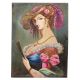Victorian Lady with Fan Acrylic on Canvas Painting