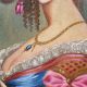 Victorian Lady with Fan Acrylic on Canvas Painting