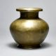 Handmade Brown Vintage Brass Water Pot from South India