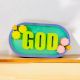 God Cemented Plate for Home Decor