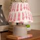 Red Paisley Block Print Pleated Empire Lampshade