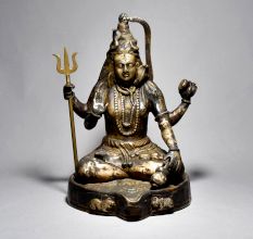 Sitting Lord Shiva On Yoni Stand In Himalayan Art