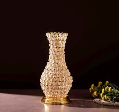 Radiant Crystal Bloom Showpiece (Elegant Gold)