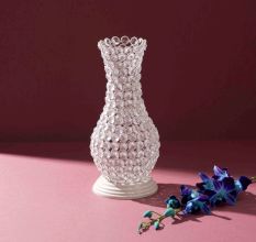 Radiant Crystal Bloom Showpiece (Pristine White)