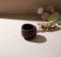 Artisan Carved Wooden Bowl