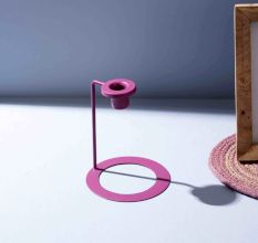 Blush Aura Metal Candle Stand