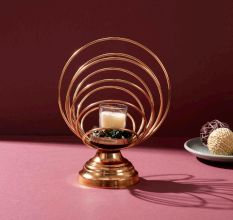 Copper Orb Candle Cradle