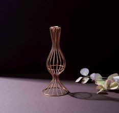 Copper Twist Iron Taper Holder