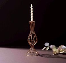 Copper Twist Iron Taper Holder