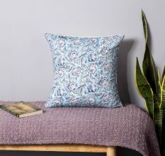 Azure Blossom Pillow Cover