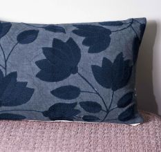Blue Mist Leaf Pillow Cover
